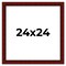 Square Weathered Red Picture Frame - UV Acrylic, Foam Board Backing, Hanging Hardware